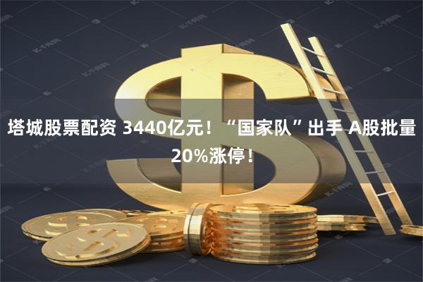 塔城股票配资 3440亿元！“国家队”出手 A股批量20%涨停！