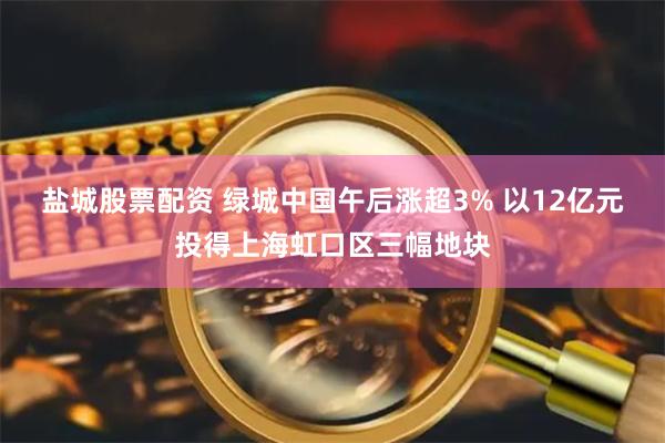 盐城股票配资 绿城中国午后涨超3% 以12亿元投得上海虹口区三幅地块