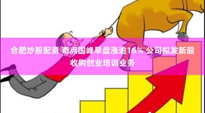 合肥炒股配资 奇点国峰早盘涨逾16% 公司拟发新股收购创业培训业务