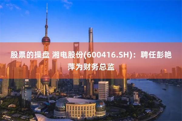 股票的操盘 湘电股份(600416.SH)：聘任彭艳萍为财务总监